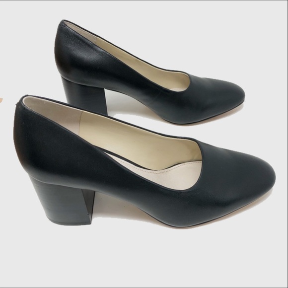 Louise Et Cie Jianna stacked heel leather pumps - Picture 2 of 6